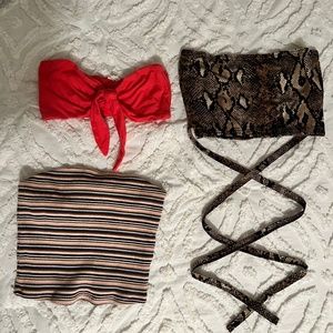 Set of 3 crop tops